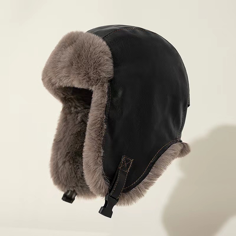 1pcs Men's Winter Retro leathe - Trapper Hat Ear Flap recension och pris